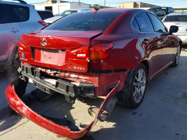 JTHBK262585053362 - 2008 LEXUS IS 250 BURGUNDY photo 4