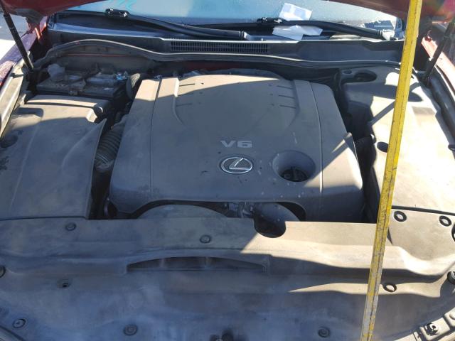 JTHBK262585053362 - 2008 LEXUS IS 250 BURGUNDY photo 7