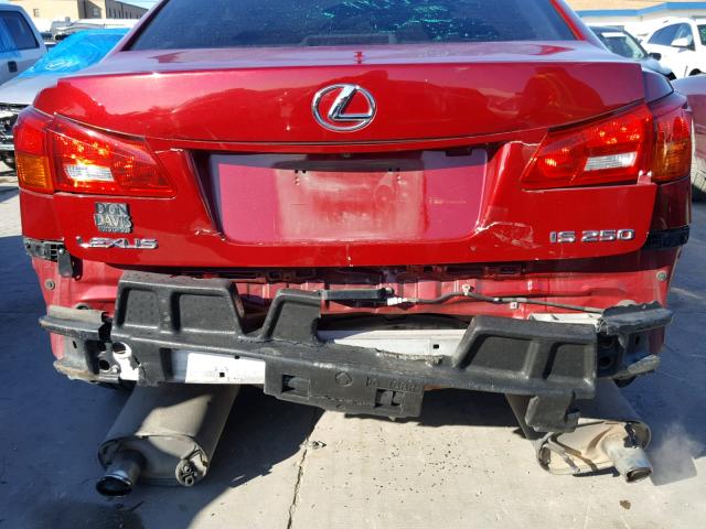 JTHBK262585053362 - 2008 LEXUS IS 250 BURGUNDY photo 9