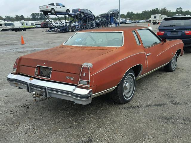 1H57V6B538240 - 1976 CHEVROLET MONTE CARL RED photo 4