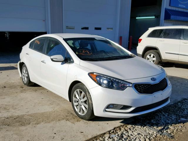 KNAFX4A83E5104961 - 2014 KIA FORTE EX WHITE photo 1