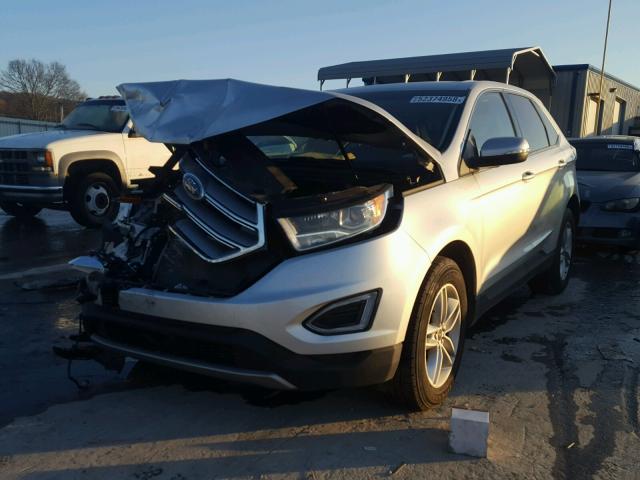 2FMPK3J8XGBB27941 - 2016 FORD EDGE SEL SILVER photo 2