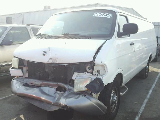 2B7JB21Y0YK168052 - 2000 DODGE RAM VAN B2 WHITE photo 2