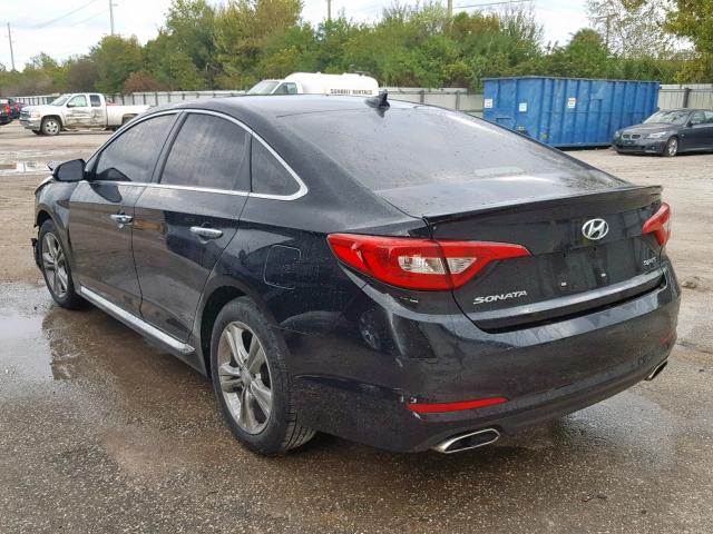 5NPE34AF2GH265958 - 2016 HYUNDAI SONATA SPO BLACK photo 3