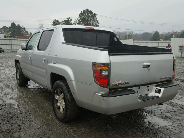 2HJYK16536H554896 - 2006 HONDA RIDGELINE SILVER photo 3