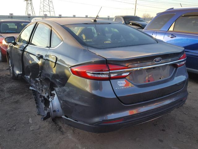 3FA6P0G7XHR250808 - 2017 FORD FUSION S GRAY photo 3