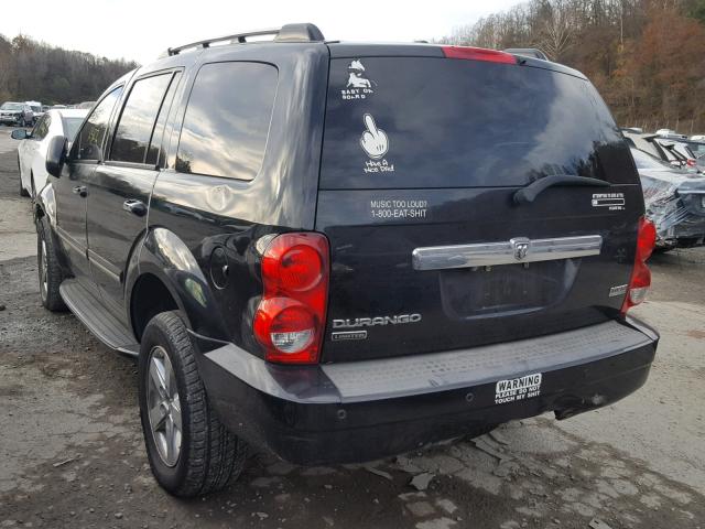 1D8HB58268F143514 - 2008 DODGE DURANGO LI BLACK photo 3