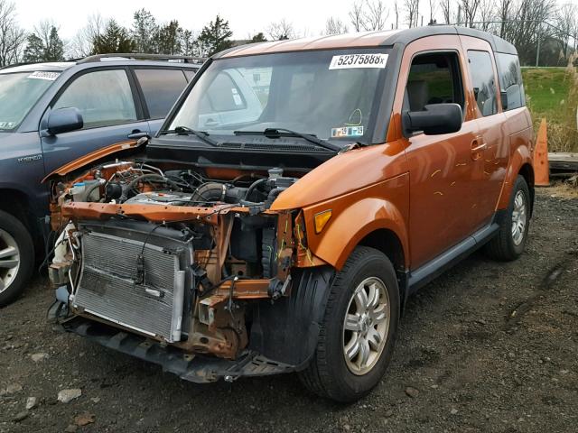 5J6YH187X7L005616 - 2007 HONDA ELEMENT EX ORANGE photo 2