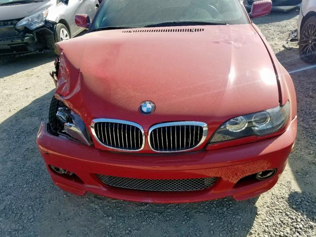 WBABW534X5PJ97077 - 2005 BMW 330 CI RED photo 7