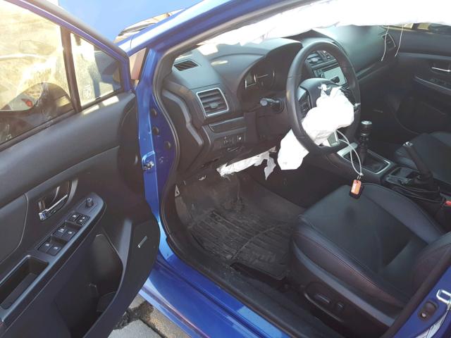 JF1VA1J62F9824622 - 2015 SUBARU WRX LIMITE BLUE photo 9