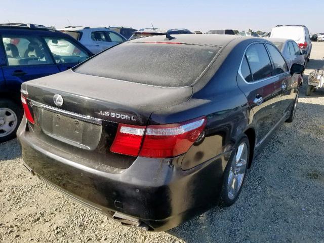 JTHDU46F985005767 - 2008 LEXUS LS 600HL BLACK photo 4