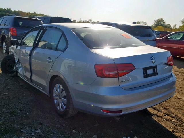 3VW1K7AJ6FM405667 - 2015 VOLKSWAGEN JETTA BASE 银色 照片 3