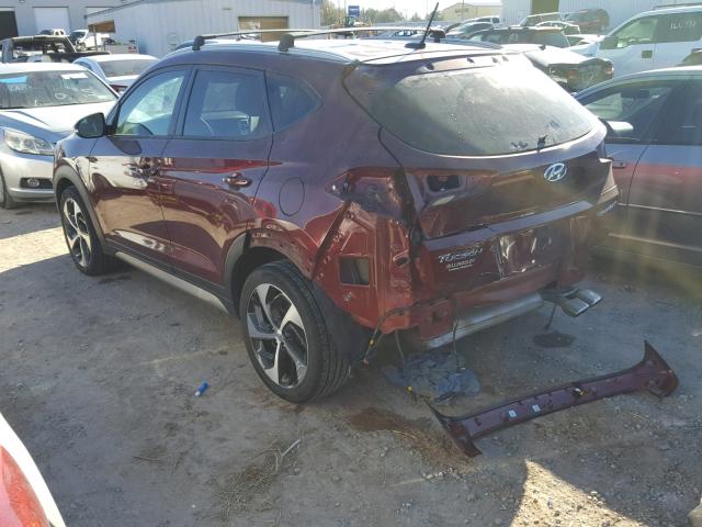 KM8J33A21HU273722 - 2017 HYUNDAI TUCSON LIM RED photo 3