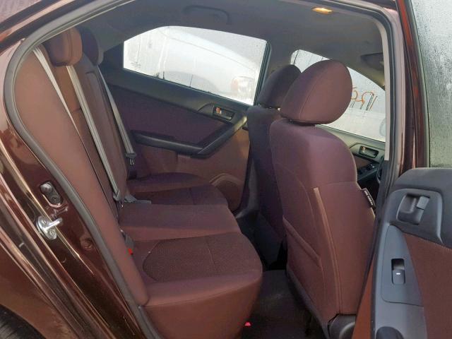 KNAFU4A29A5850149 - 2010 KIA FORTE EX MAROON photo 6