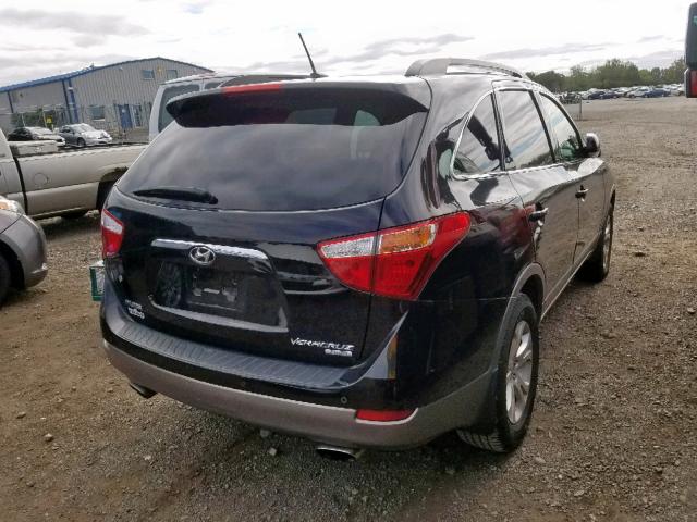 KM8NUDCC8BU163008 - 2011 HYUNDAI VERACRUZ G BLACK photo 4