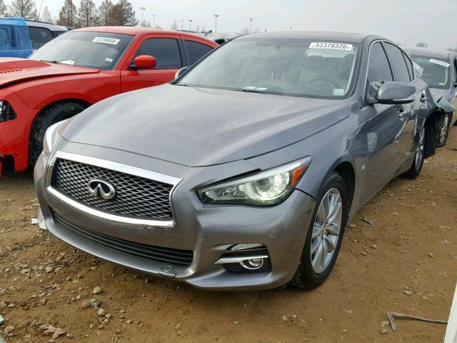 JN1BV7AR1FM405126 - 2015 INFINITI Q50 BASE GRAY photo 2