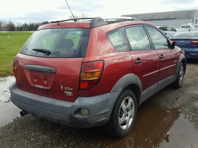 5Y2SL62823Z457754 - 2003 PONTIAC VIBE RED photo 4