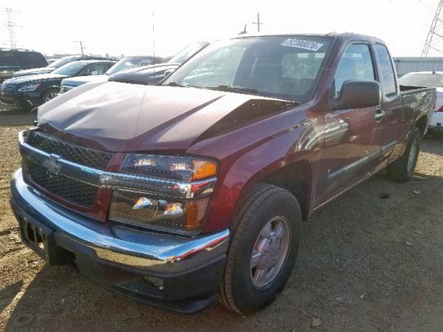 1GCCS19E388122988 - 2008 CHEVROLET COLORADO BURGUNDY photo 2