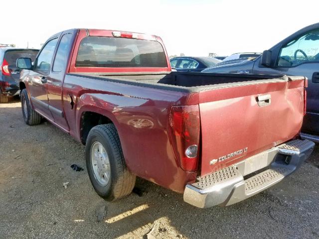 1GCCS19E388122988 - 2008 CHEVROLET COLORADO BURGUNDY photo 3