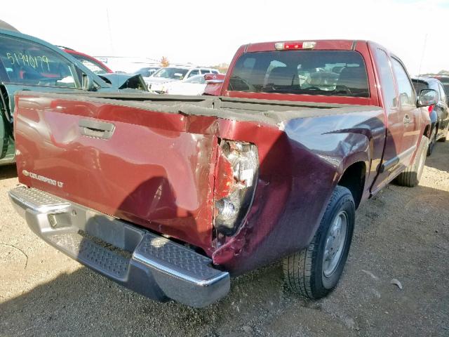 1GCCS19E388122988 - 2008 CHEVROLET COLORADO BURGUNDY photo 4