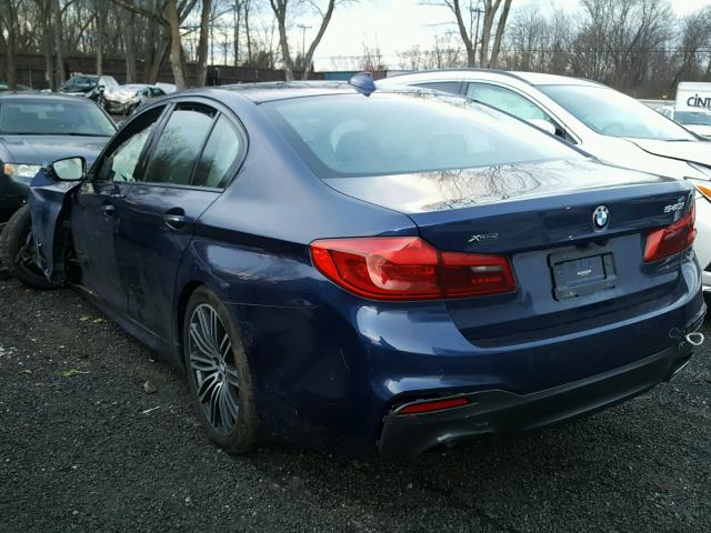 WBAJE7C37HG887052 - 2017 BMW 540 XI BLUE photo 3