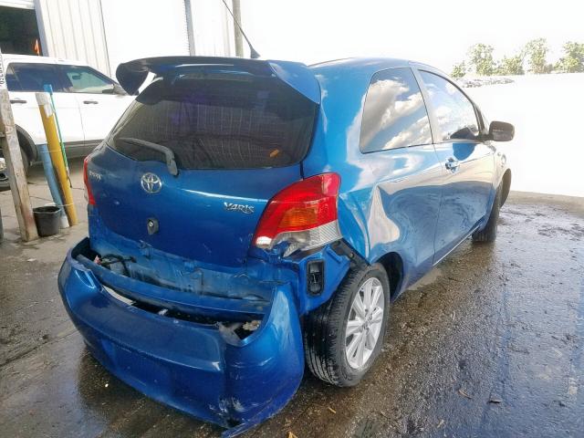 JTDJT903795231620 - 2009 TOYOTA YARIS BLUE photo 4