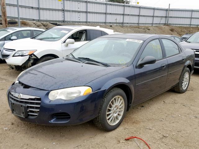 1C3EL56R54N218139 - 2004 CHRYSLER SEBRING LX BLUE photo 2