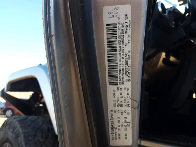 1J4FA54187L200859 - 2007 JEEP WRANGLER S SILVER photo 10