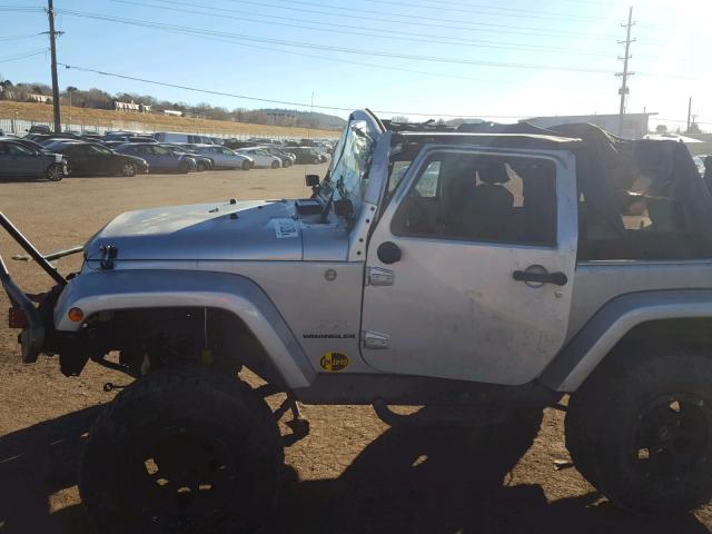 1J4FA54187L200859 - 2007 JEEP WRANGLER S SILVER photo 9