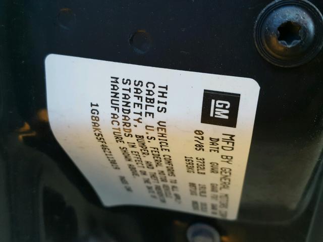 1G8AK55F46Z113019 - 2006 SATURN ION LEVEL CHARCOAL photo 10