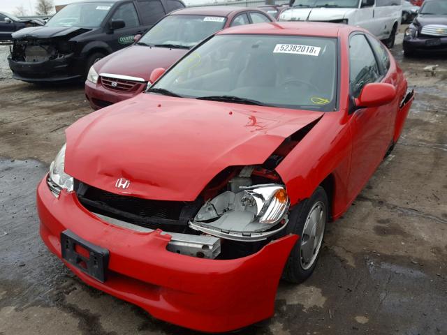 JHMZE14722T001222 - 2002 HONDA INSIGHT RED photo 2