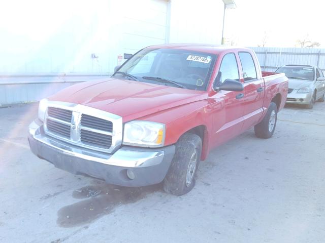 1D7HW48N95S260973 - 2005 DODGE DAKOTA QUA RED photo 2