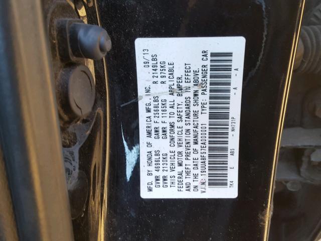 19UUA8F57EA000001 - 2014 ACURA TL TECH BLACK photo 10