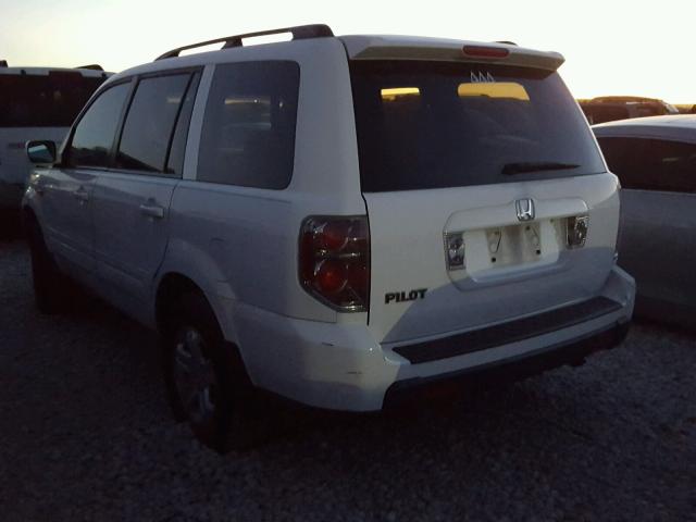 5FNYF28248B012006 - 2008 HONDA PILOT VP WHITE photo 3