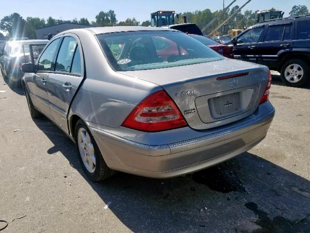 WDBRF61JX3F349182 - 2003 MERCEDES-BENZ C 240 BEIGE photo 3