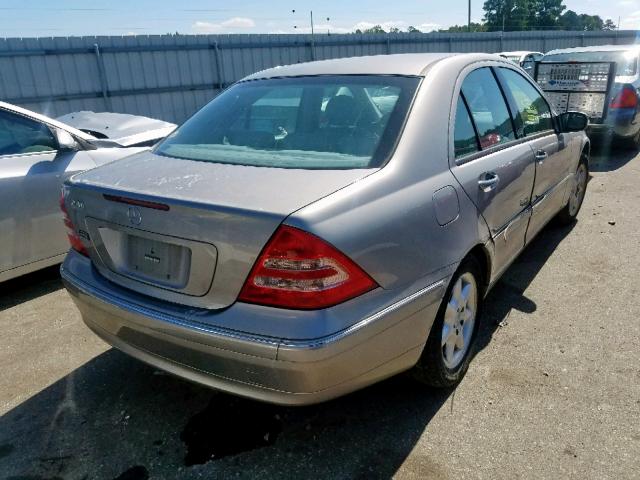 WDBRF61JX3F349182 - 2003 MERCEDES-BENZ C 240 BEIGE photo 4