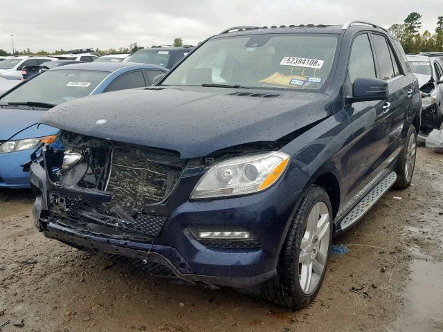 4JGDA5JB5FA455324 - 2015 MERCEDES-BENZ ML 350 BLUE photo 2