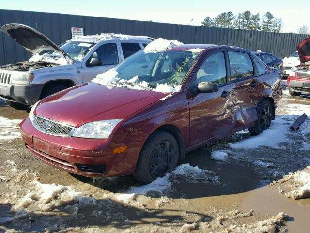 1FAFP34N57W108303 - 2007 FORD FOCUS ZX4 RED photo 2