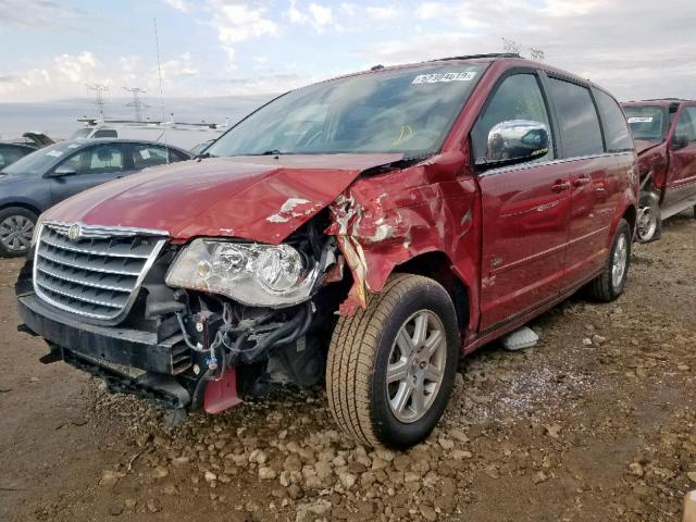 2A8HR54P98R843542 - 2008 CHRYSLER TOWN & COU RED photo 2