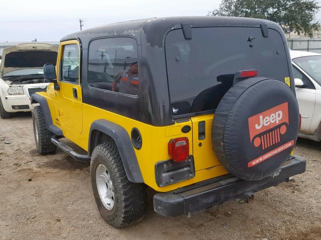 1J4FA44S06P721715 - 2006 JEEP WRANGLER / YELLOW photo 3