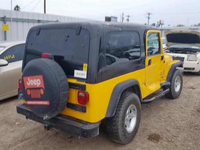 1J4FA44S06P721715 - 2006 JEEP WRANGLER / YELLOW photo 4