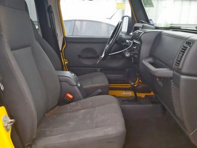 1J4FA44S06P721715 - 2006 JEEP WRANGLER / YELLOW photo 5