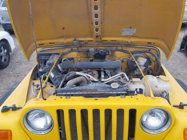 1J4FA44S06P721715 - 2006 JEEP WRANGLER / YELLOW photo 7