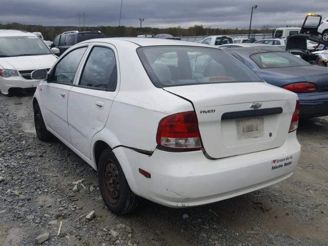 KL1TD52604B116722 - 2004 CHEVROLET AVEO WHITE photo 3