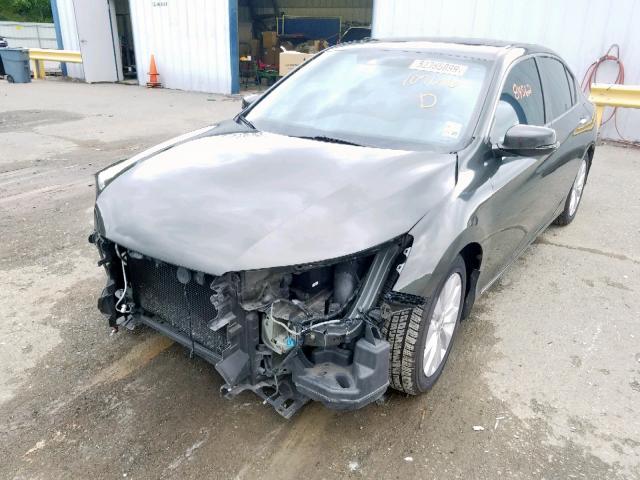 1HGCR2F86DA107616 - 2013 HONDA ACCORD EXL GRAY photo 2