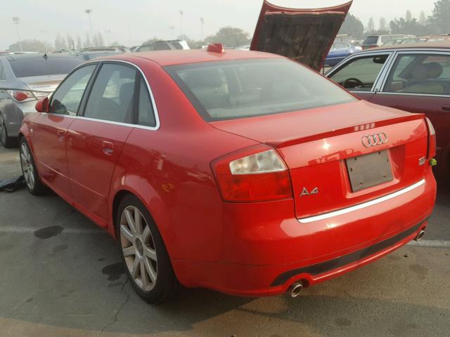 WAULT68E24A269475 - 2004 AUDI A4 3.0 QUA RED photo 3