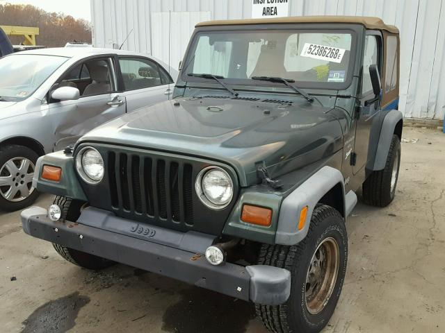 1J4FY19S7VP457121 - 1997 JEEP WRANGLER / GREEN photo 2