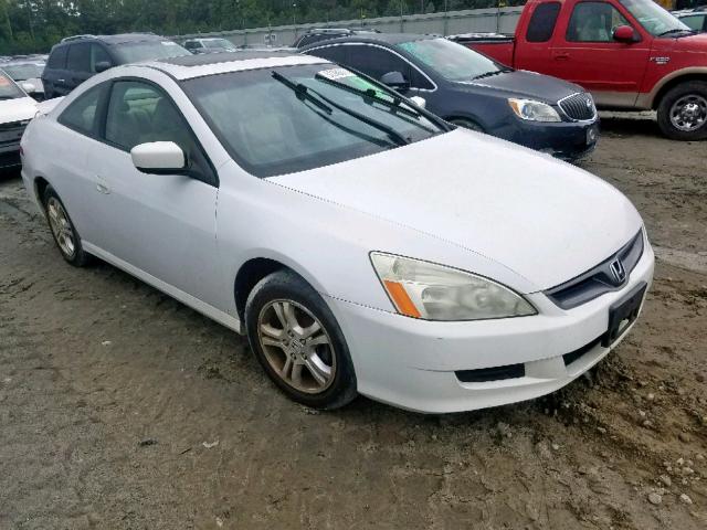 1HGCM72677A002118 - 2007 HONDA ACCORD EX WHITE photo 1