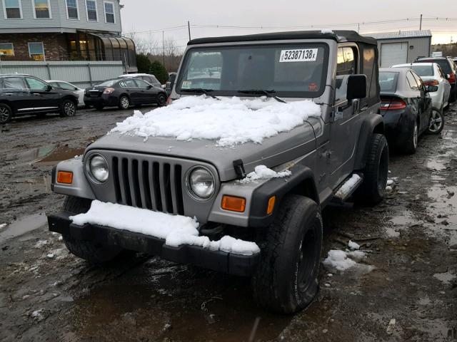 1J4FA49S91P311092 - 2001 JEEP WRANGLER / GRAY photo 2