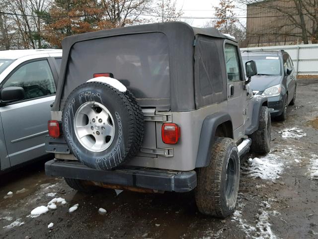 1J4FA49S91P311092 - 2001 JEEP WRANGLER / GRAY photo 4